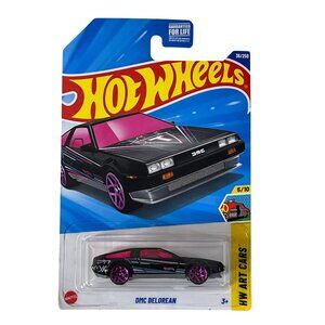 Hot Wheels DMC DeLorean Art Cars 5/10 2024 Black Pink 1:64